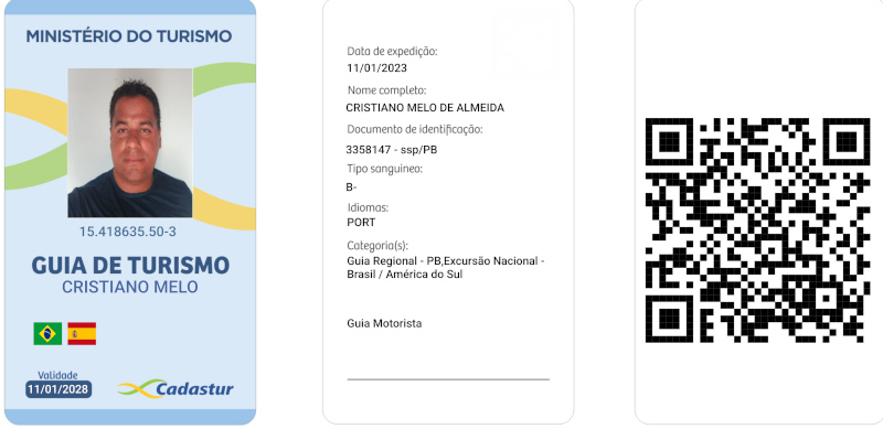 cópia do crachá oficial do Guia de Turismo Cristiano  