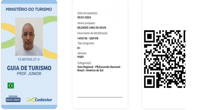 cracha do Guia de Turismo Gildasio