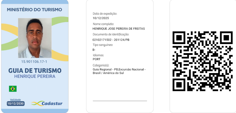 cópia do crachá oficial da Guia de Turismo  