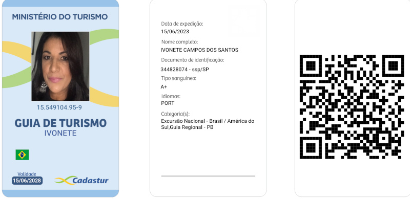 cracha da Guia de  Turismo Ivonete