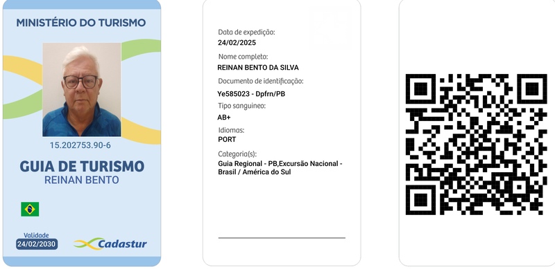 reprodução do crachá virtual do guia alfonso